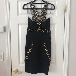 Herve Leger black bandage dress